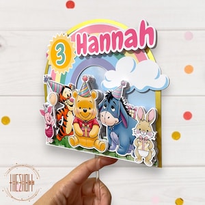Winnie Cake Topper | Pooh Cake Topper 3D |  Pooh Birthday | cake Winnie Party Decor | The Pooh Party themed