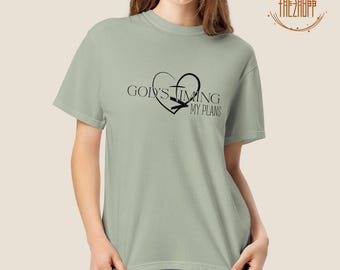 God’s Timing Is Greater Than My Plans Shirt – Christian Faith T-Shirt for Women – Bible Verse Tee – Spiritual Apparel – Christian Clothing