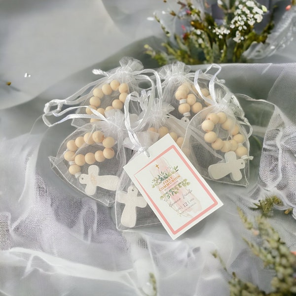 Mini Rosary Favors | Baptism | Communion | Pocket Rosaries | First Communion Favor