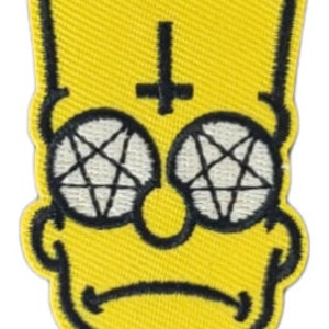 Bart Simpson Embroidered Patch, the Simpsons, homer, Lisa, marge, Maggie, cartoon , punk patch, iron on by Ba Ba Buttons