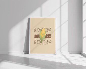 Vintage Corn Print Set – Kitchen Wall Art, Farmhouse Decor (Digital Download)