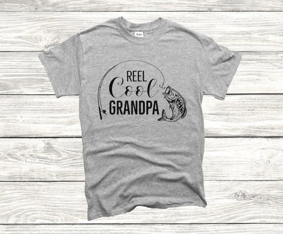 Reel Cool Grandpa Shirt, Grandpa Fishing Shirt, Fishing Gift, Father's Day  Gift From Grandkids, Fisherman Fathers Day, Fishing Shirt Gift 