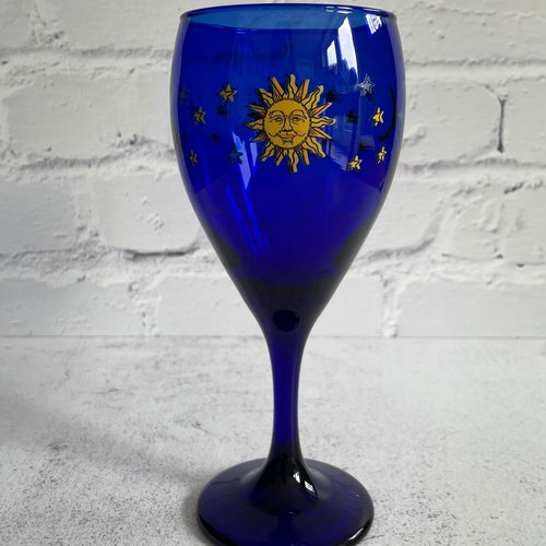 Vintage Libbey Celestial Wine Glasses RARE Etsy