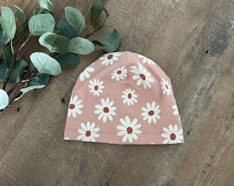 Beanie einlagig, Mütze Kinder muster, Mütze Baby, Mütze Erwachsene, mütze Frühling, Beanie Kinder, Kindermütze,Haube, Kindermütze Blumen