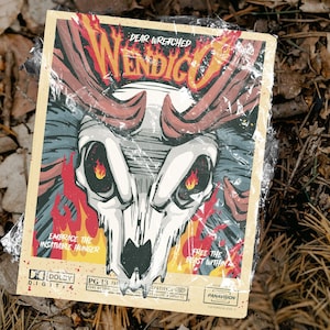 Wendigo Art Cryptid Print  8" x 10"