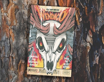 Plakat artystyczny Wendigo Cryptid 11" x 17"