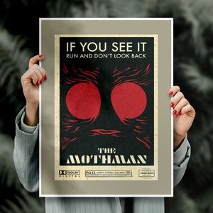 The Mothman Cryptid Art Poster 11 "x 17"