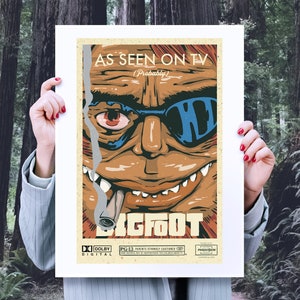 Bigfoot Cryptid Art Poster 11&quot; x 17&quot;
