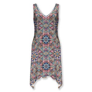 Sacred Geometry Asymmetrical Hem Dress