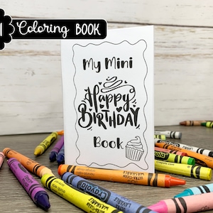 Alles Gute zum Geburtstag Mini Malbuch | Geburtstag Gastgeschenk Printable