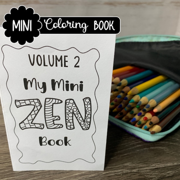 Printable Coloring Book Zen Doodles Volume 2 | Calming Travel Coloring Book | Calming Coloring | Zen Doodles |