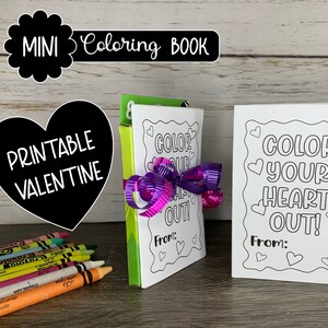 Printable Valentines | Mini Coloring Book | Color Your Heart Out ...