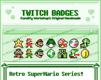 Limited sale 30pcs - Pixel Art 3 Sizes Subscription Badges for Twitch