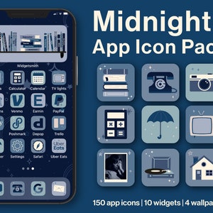 Midnights TS Themed App Icons | 150 Icon Aesthetic Pack | iPhone or Android | Customize Home Screen