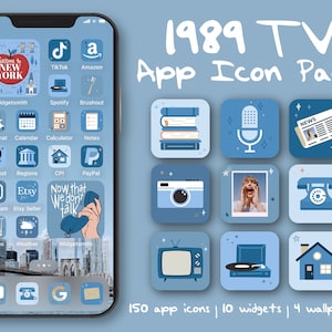 1989 TV App Icons | 150 Icon Aesthetic Pack | iPhone or Android | Customize Home Screen