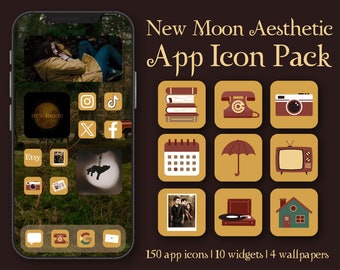 Twilight: New Moon Aesthetic App Icons | 150 Icon Aesthetic Pack | iPhone or Android | Customize Home Screen