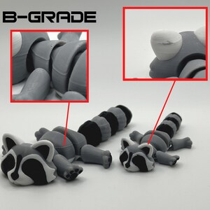 Unique Articulated Racoon with Trash can - Adorable Desk friend, Collectable image 10