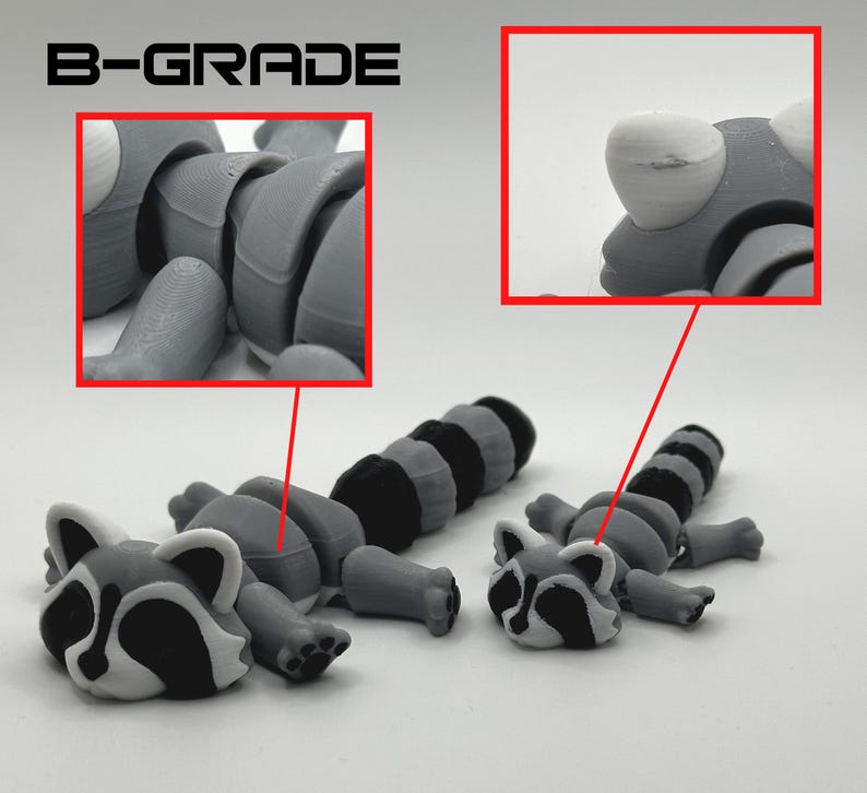 Unique Articulated Racoon with Trash can - Adorable Desk friend, Collectable image 10