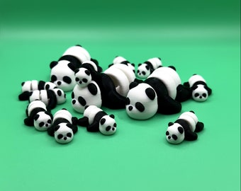 Tiny Articulated Panda - Adorable Desk friend, Collectible