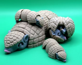 Unique Articulated Armadillo - Adorable Desk friend, Collectible