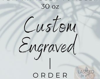 Yeti Rambler 30oz gegraveerde aangepaste beker met schuifdeksel, volledig omwikkeld naadloos aangepast ontwerp, authentieke gepersonaliseerde Yeti Rambler-beker