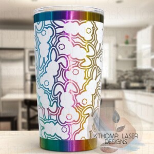 Laser Engraved Bunny Tumbler, Seamless Design, Double Wall Insulated, 20oz/30oz image 2