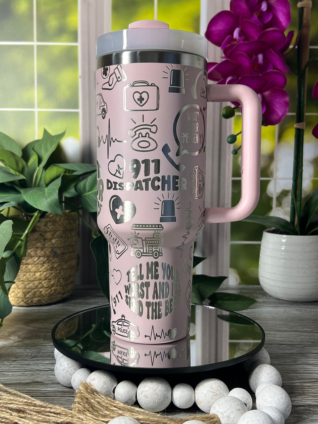 911 Dispatcher Keychain Laser Cut Calm Voice In The Storm - Foto 4