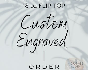 Yeti Rambler-fles 18oz flip-top gegraveerde aangepaste beker, volledig omwikkeld naadloos aangepast ontwerp, authentieke gepersonaliseerde Yeti Rambler-beker