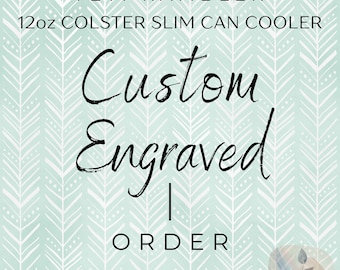 Yeti Rambler 12オンス コルスター スリム缶クーラー カスタム刻印入り、フルラップシームレスカスタムデザイン、本物のYetiパーソナライズタンブラー