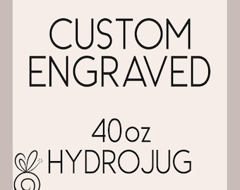 Hydrojug Engraved 40oz 2.0 Tumbler, Full Wrap Seamless Custom Design