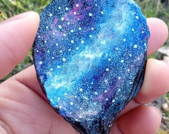 Hydro Dipped Galaxy Seashell: Hand-Painted Ocean Art