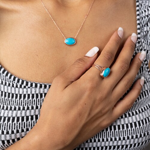 Rose Gold Turquoise Set, Silver Turquoise Necklace, shops Handmade Ring, Turquoise Earrings, Rose Gold Set, Gold Filled Set, Turquoise Necklace