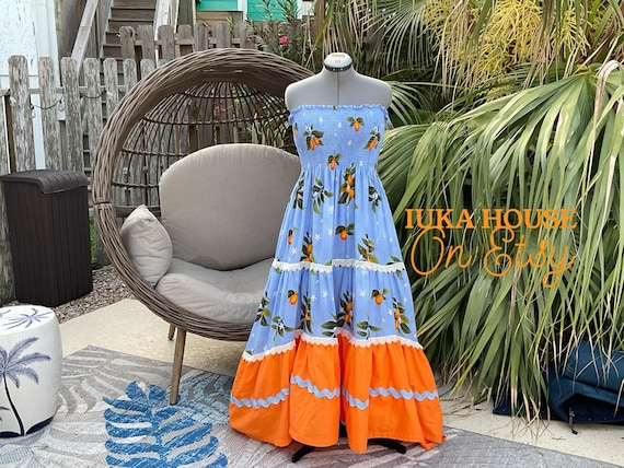 chinese dress ladies Tea Party Perfection Linen-Blend Maxi Dress main image 1