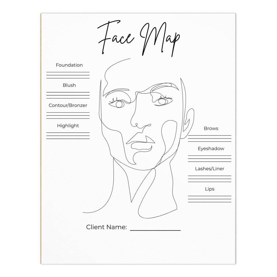 Face Map Notepad for Makeup Artists - Etsy