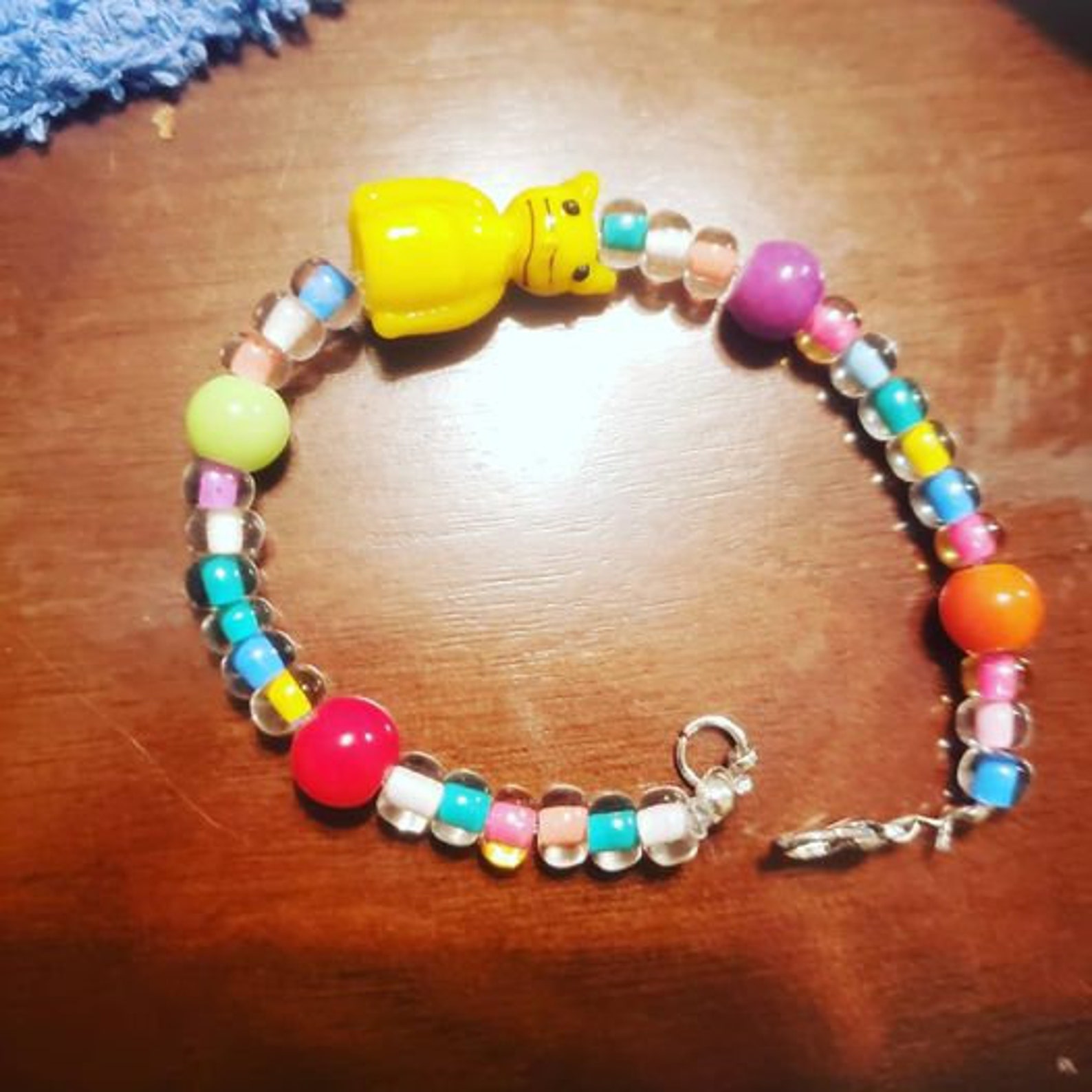 Custom made Colorful Kitty Cat Bracelet Etsy