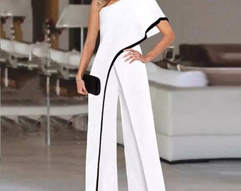 grey evening jumpsuit