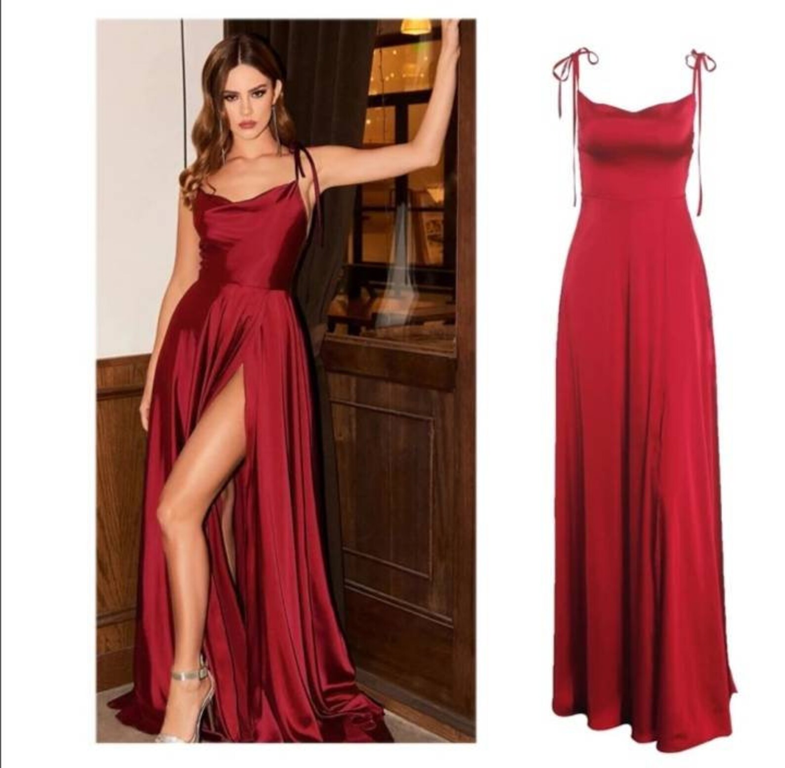 split leg gown