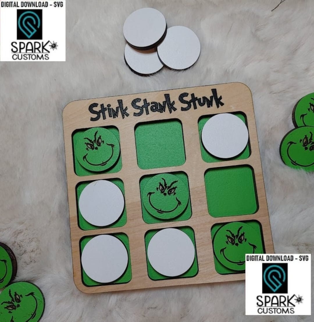 SVG Grinch and Max Tic Tac Toe SVG Laser Design Download - Etsy UK