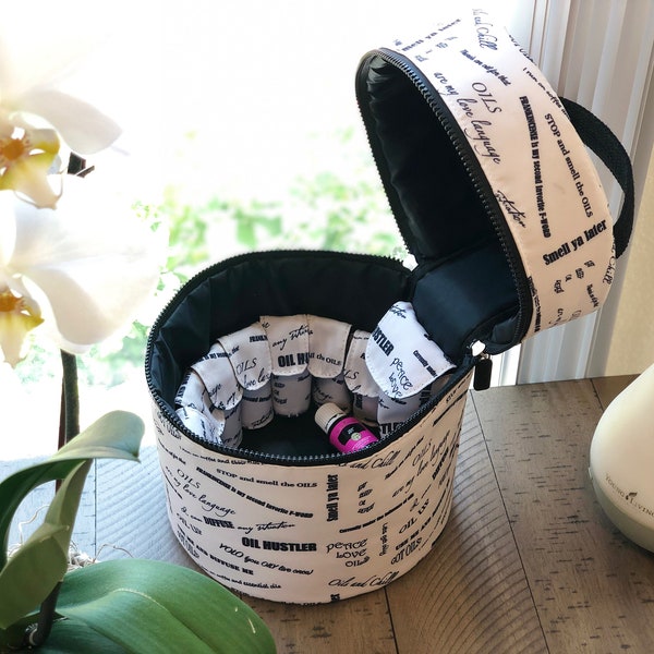 MORE THAN ESSENTIAL Oil and Diffuser Carrying Case Tote Bag for Travel- Holds 14 oils + diffusers from Young Living, doTERRA, and more...