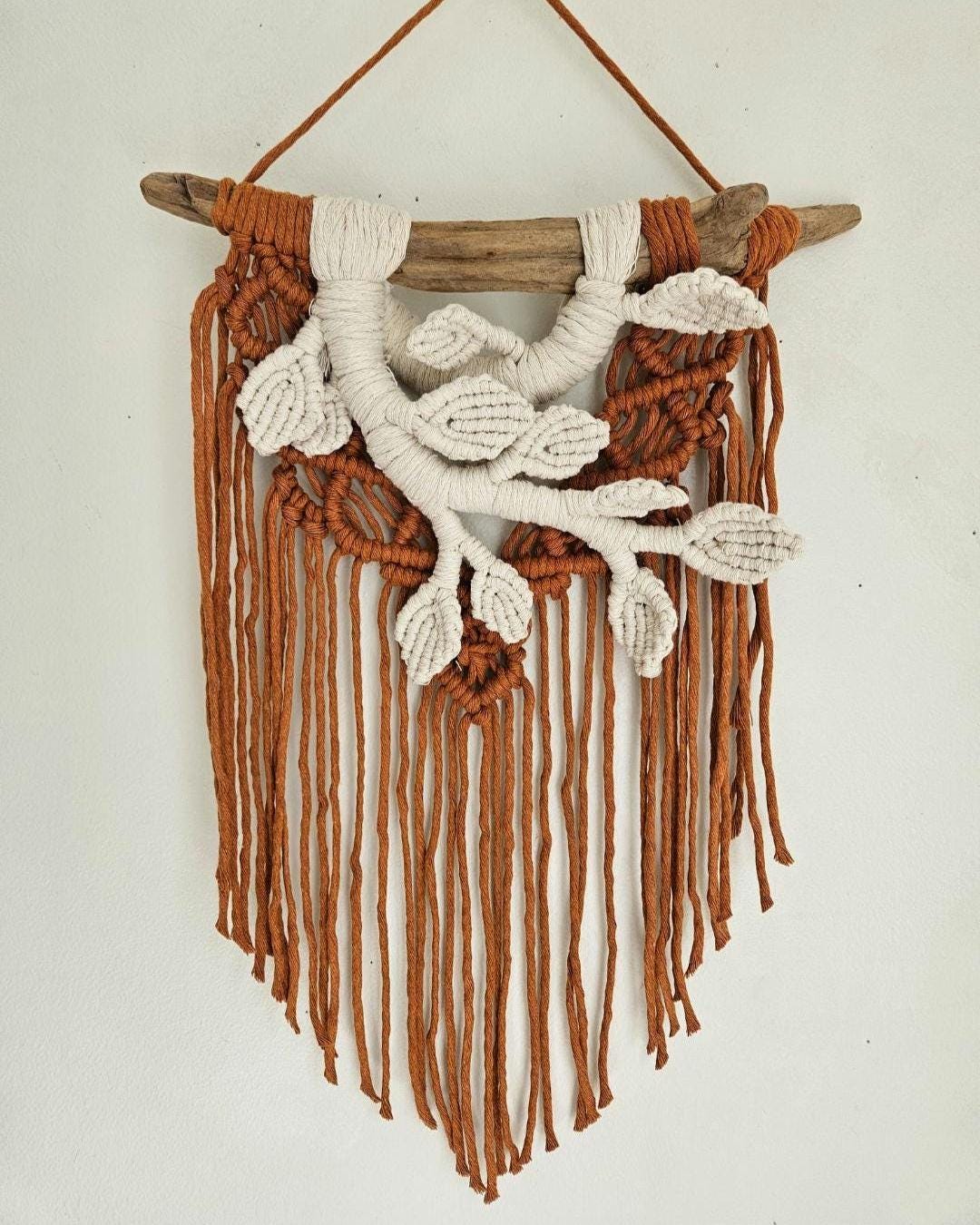 Tree Branch Macrame Handmade Macrame Fall Branch Wall Hanging - Boho Decor - Fiber Art - Etsy
