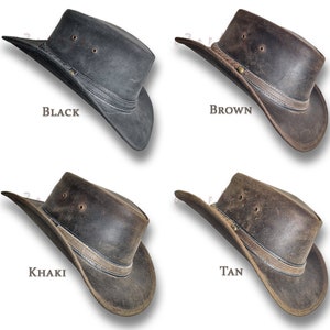 HAT Leather【oZtrALa】Australian Oiled Outback Aussie Western Cowboy Men Women BUSHMAN HL31