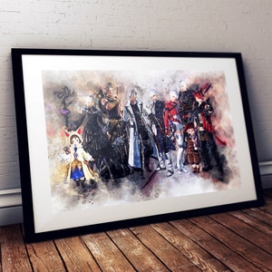 Scions FFXIV Watercolour Art | Final Fantasy XIV | Endwalker | Poster | Wall Art | Digital Art | Gaming