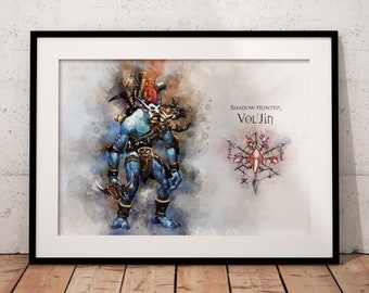 Vol'jin World of Warcraft Watercolour Art | Print | Poster | Wall Art | Digital Art | Gaming