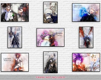 FFXIV Character Personalized Art Print | Custom Character | Final Fantasy XIV | Poster | Wall Art | Digital Art | Gaming | Commission