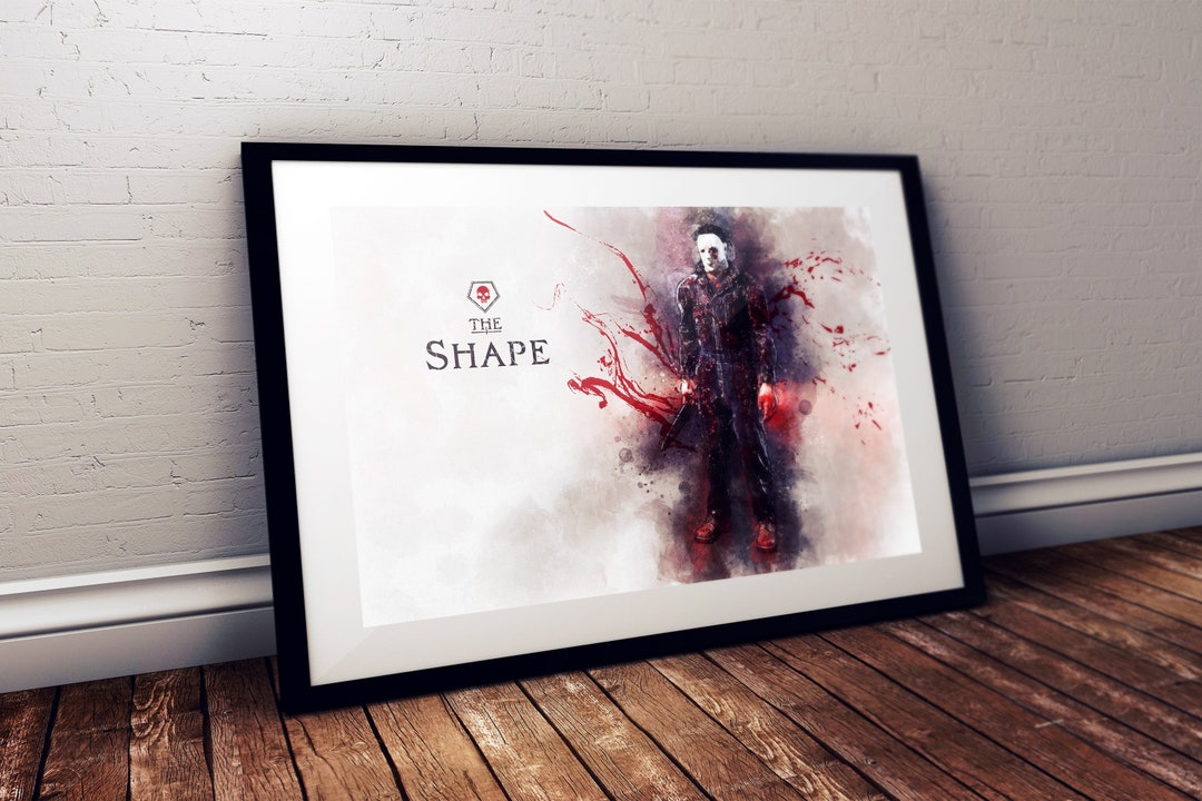 Michael myers the shape dbd watercolour art print poster wall art