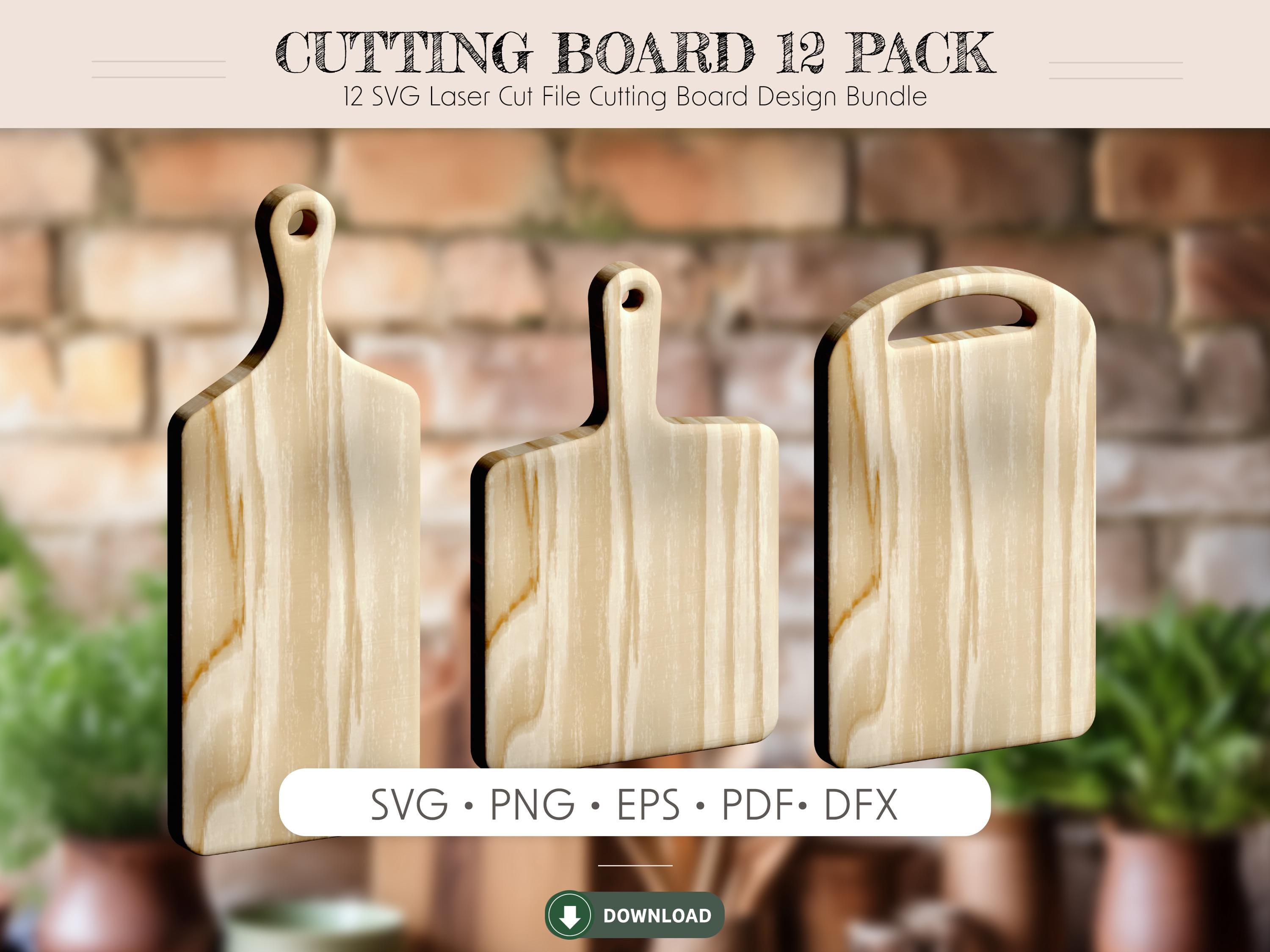 12 Cutting Board SVG Bundle | Laser Cut File | Chopping Board Templates ...