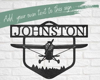 Airplane Metal Sign – Custom Aviation Wall Decor Gift for Pilot