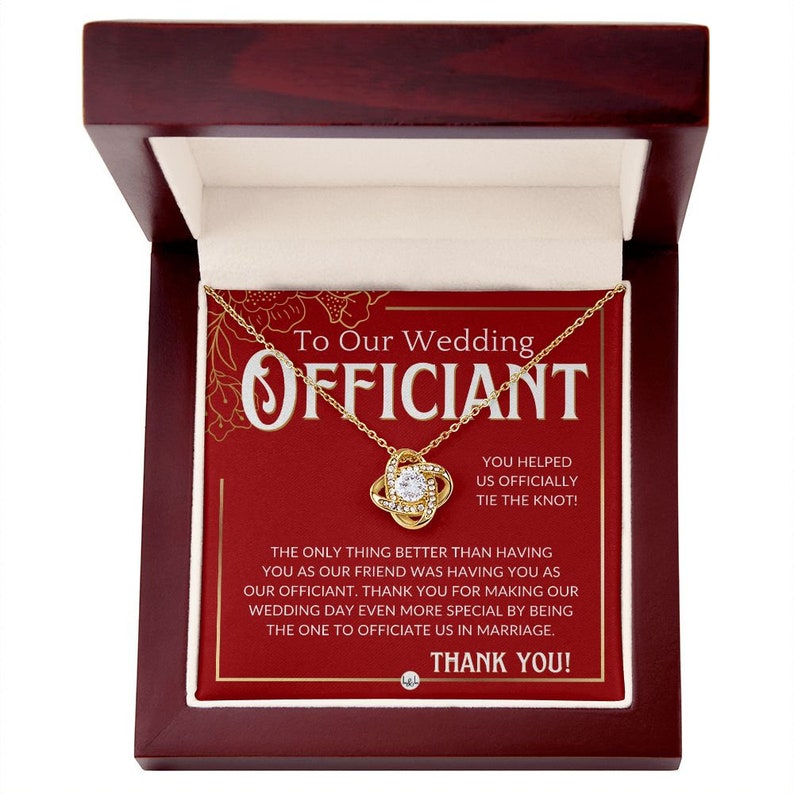 Officiant Gift Thank You Thank You for Marrying Us Female Etsy