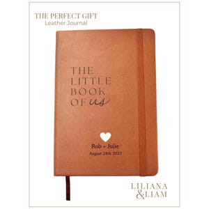 パーソナライズされたヴィーガンレザージャーナル - 「The Little Book of Us」ラブレターギフト、記念日ノート