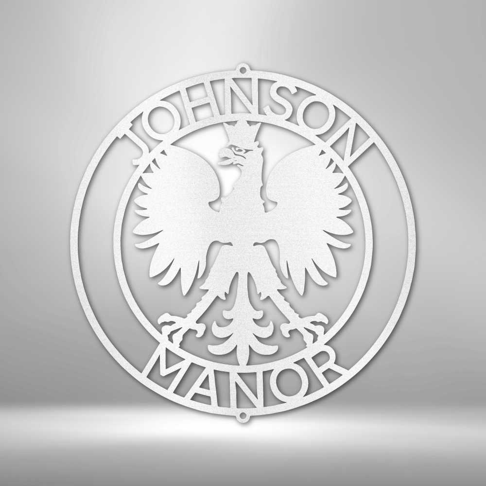 Personalized Round Polish Eagle Metal Sign Coat of Arms of Etsy